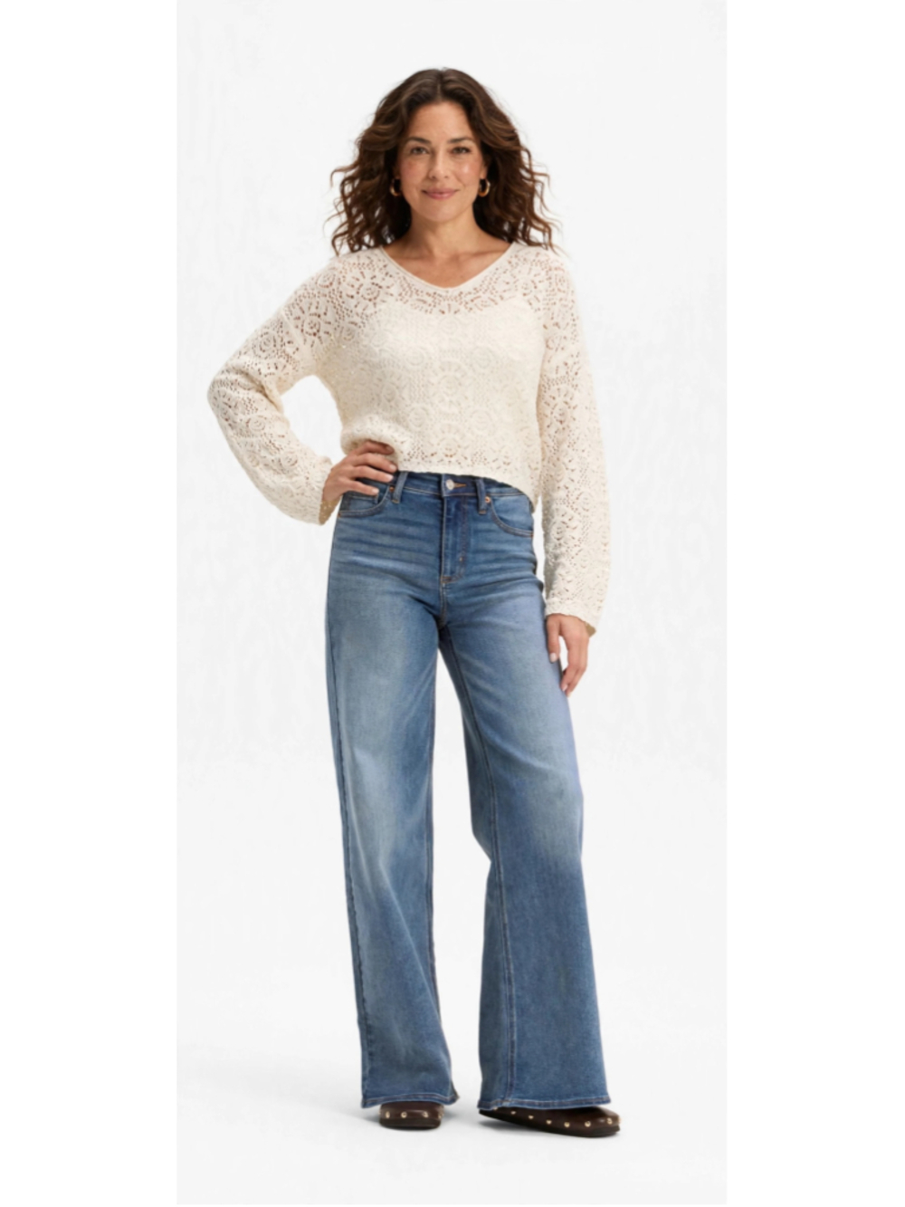 Women's Universal Thread Wide Leg Jeans Size 10 Blue